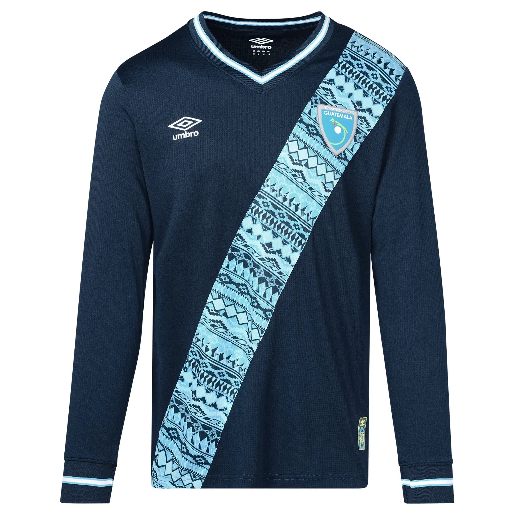 Umbro 2023-24 Guatemala Away Long-Sleeve Jersey - Navy (Front)
