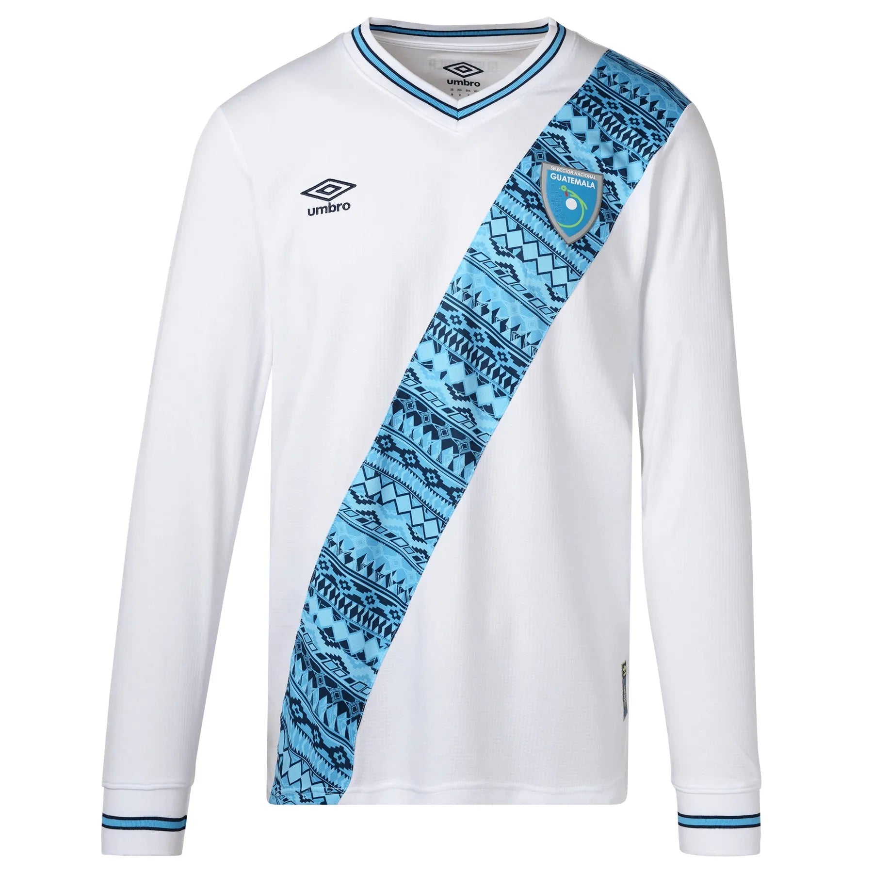 Umbro 2023-24 Guatemala Home Long-Sleeve Jersey - White (Front)