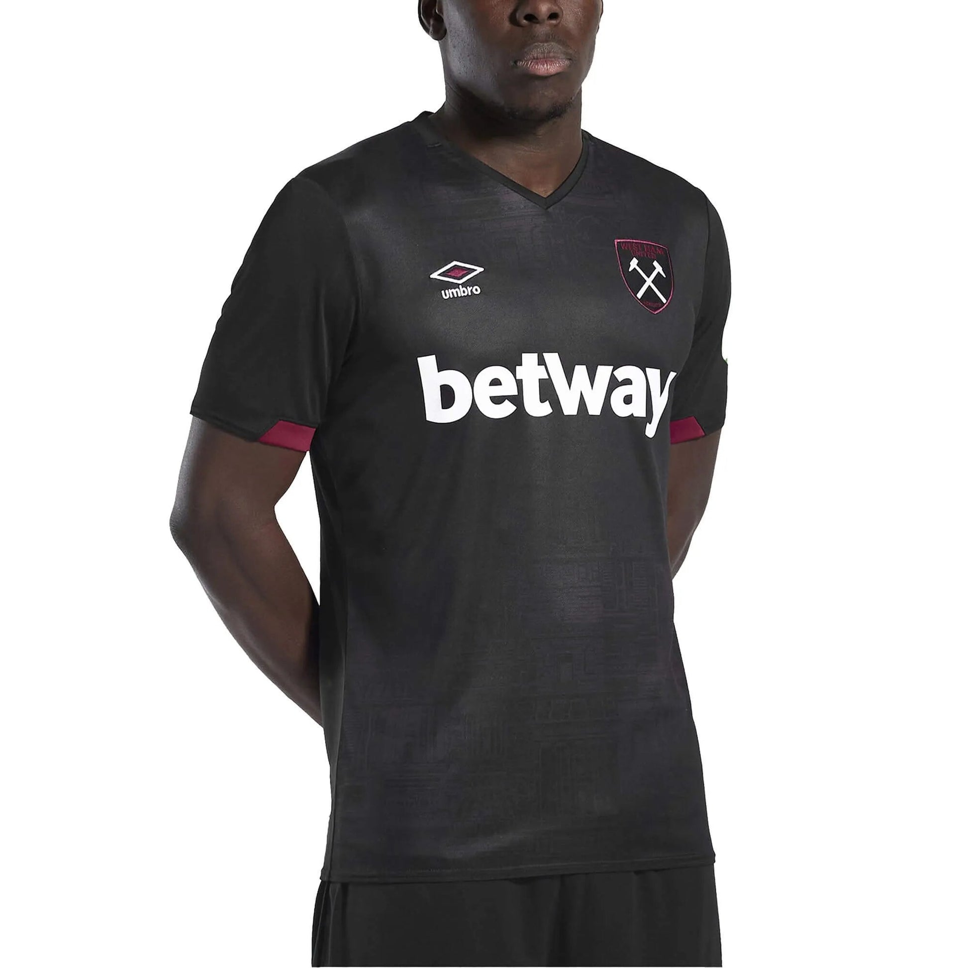 Umbro 2024-25 West Ham Men's Stadium Away Jersey (Model - Front)