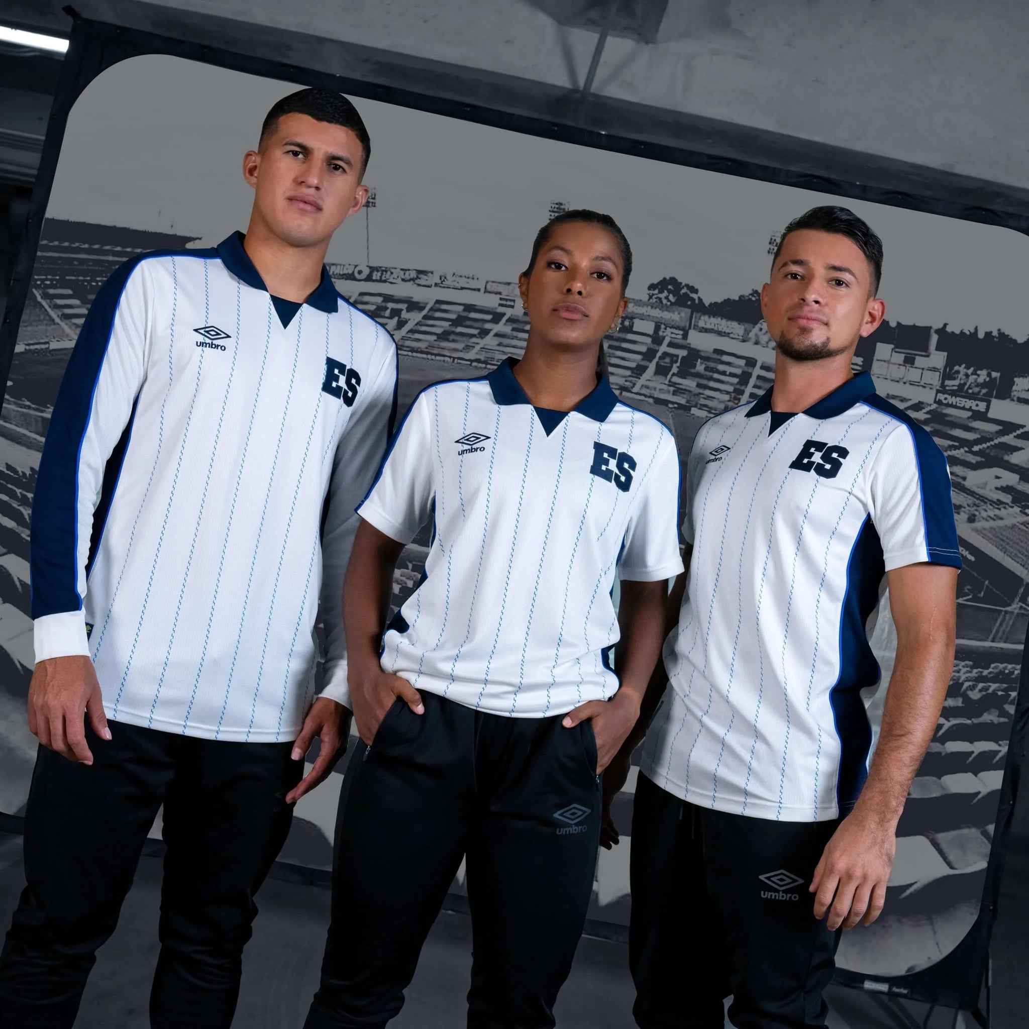 Umbro 2024 El Salvador Men's Stadium Fourth Long-Sleeve Jersey (Models)