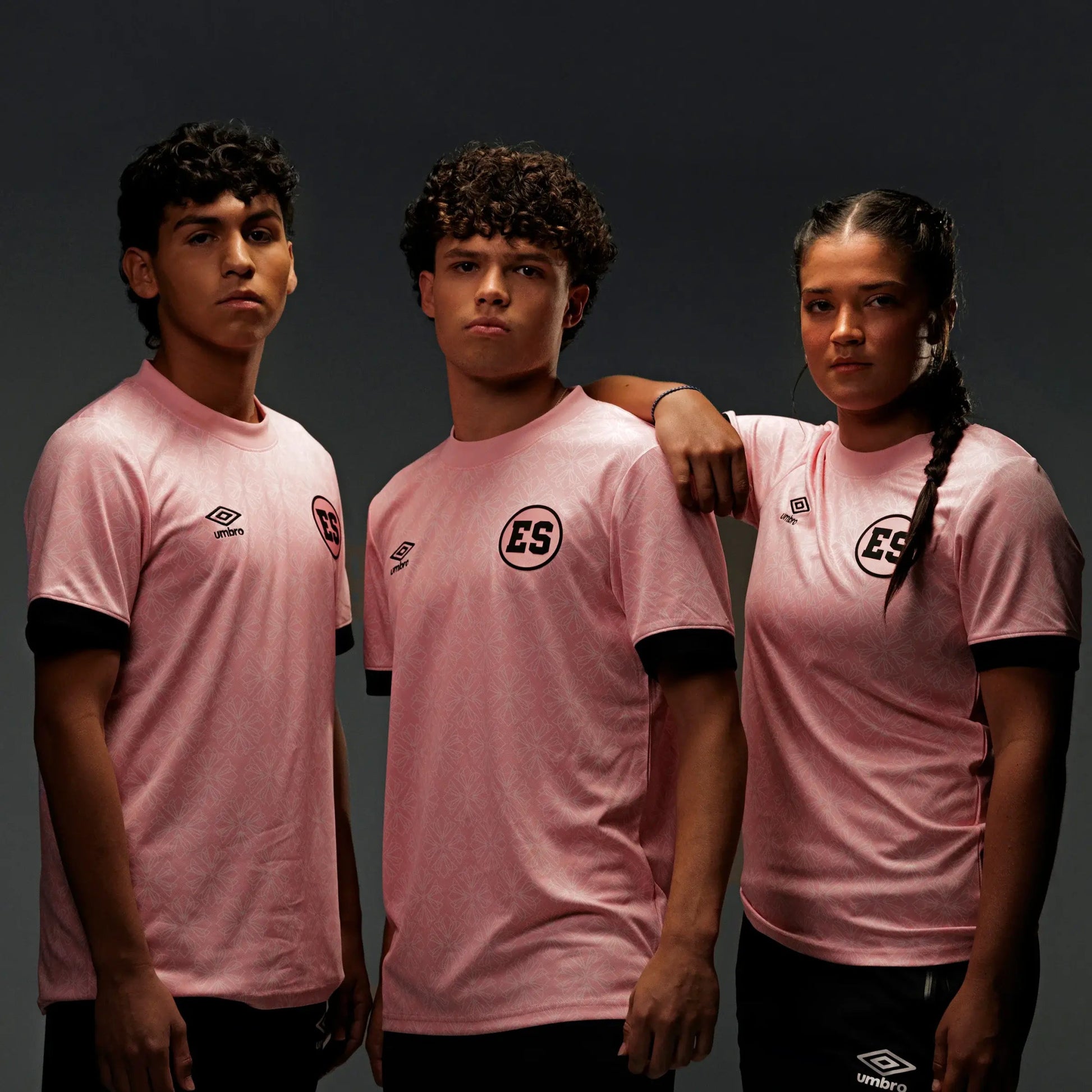 Umbro 2025-26 El Salvador Men's Pre-Match Soccer Jersey (Models - Front)