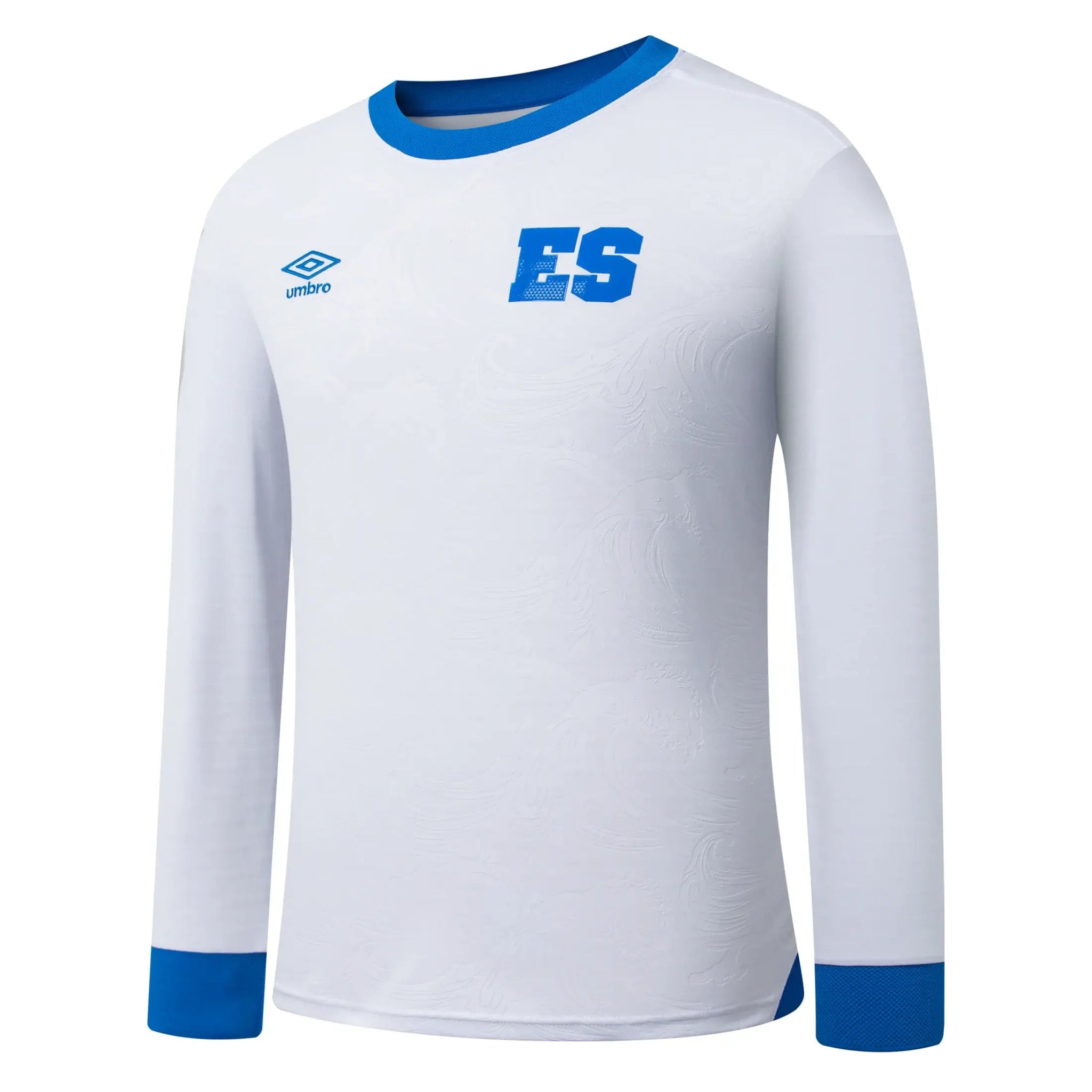 Umbro 2025-26 El Salvador Men's Stadium Away Long-Sleeve Soccer Jersey (Front)