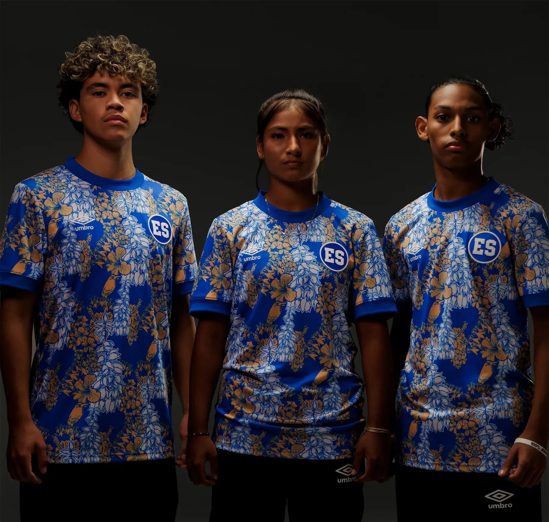 Umbro 2025-26 El Salvador Men's Third Pre-Match Soccer Jersey (Models - Front)