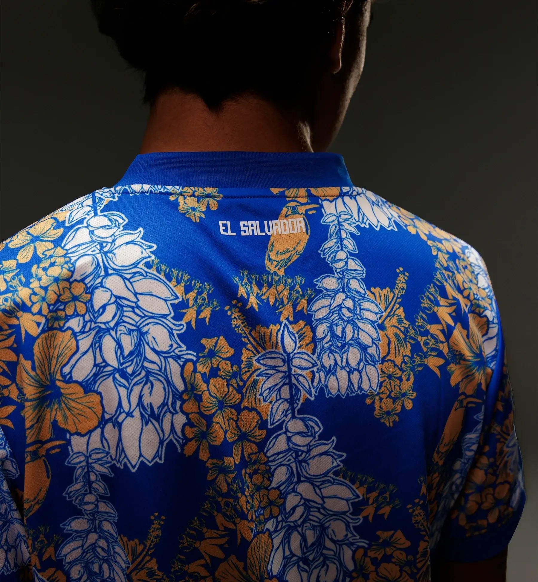 Umbro 2025-26 El Salvador Men's Third Pre-Match Soccer Jersey (Model - Detail 2)