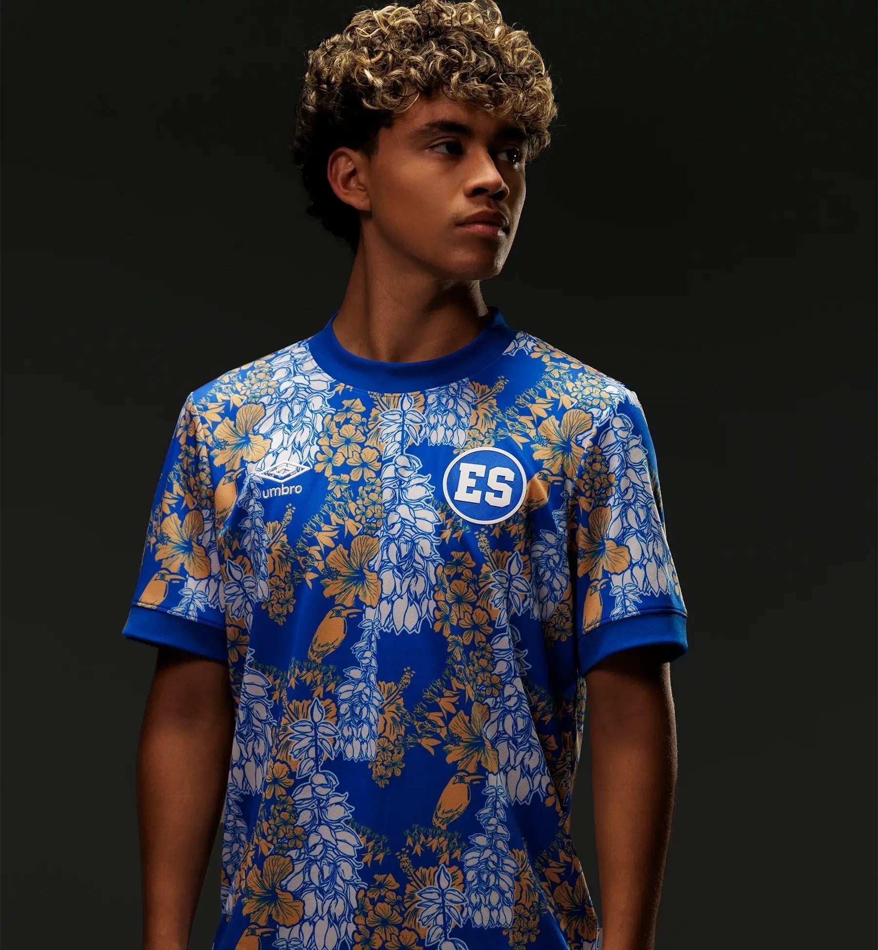 Umbro 2025-26 El Salvador Men's Third Pre-Match Soccer Jersey (Model - Front)