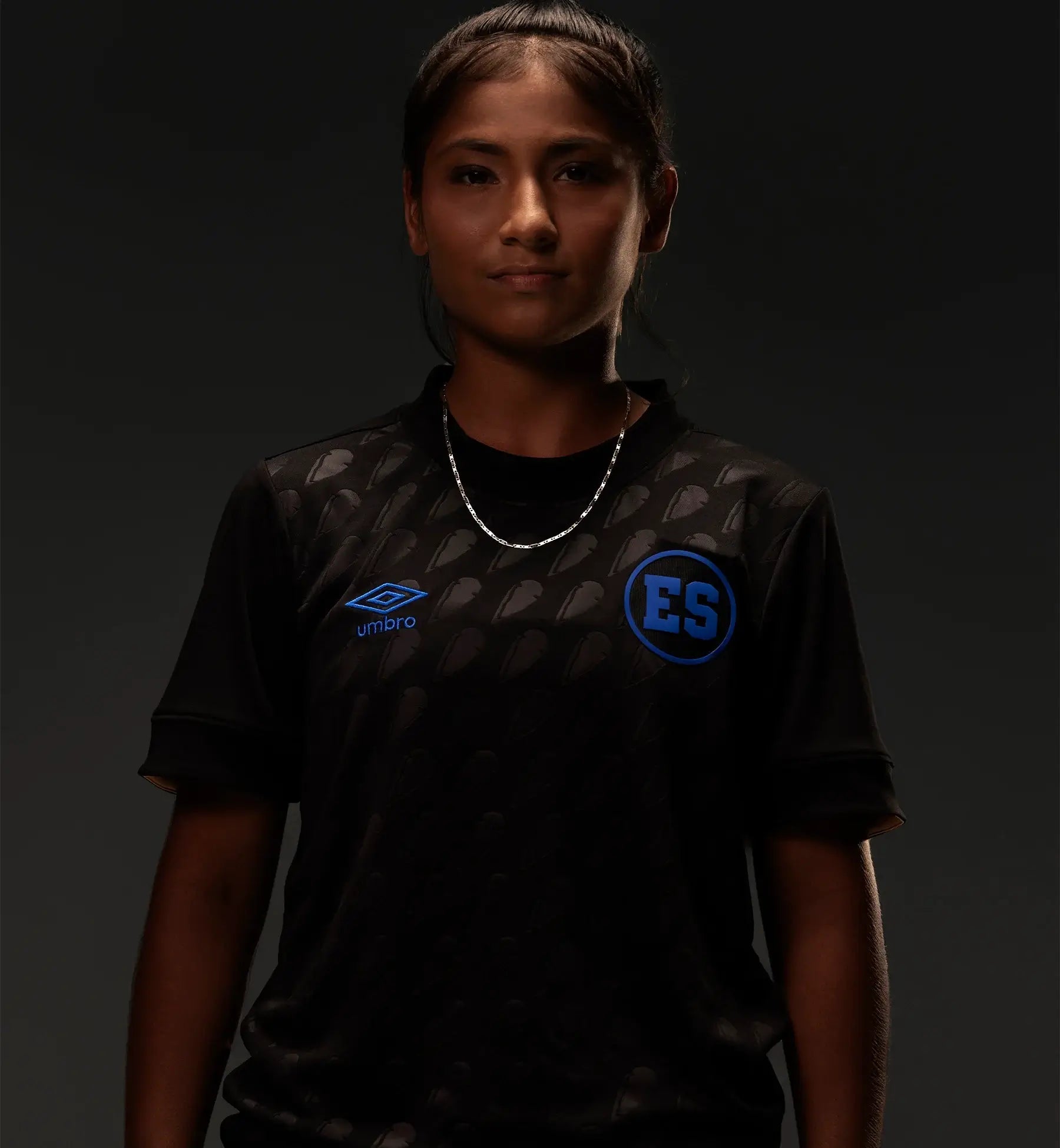 Umbro 2025-26 El Salvador Youth Stadium Third Soccer Jersey (Model - Front 2)