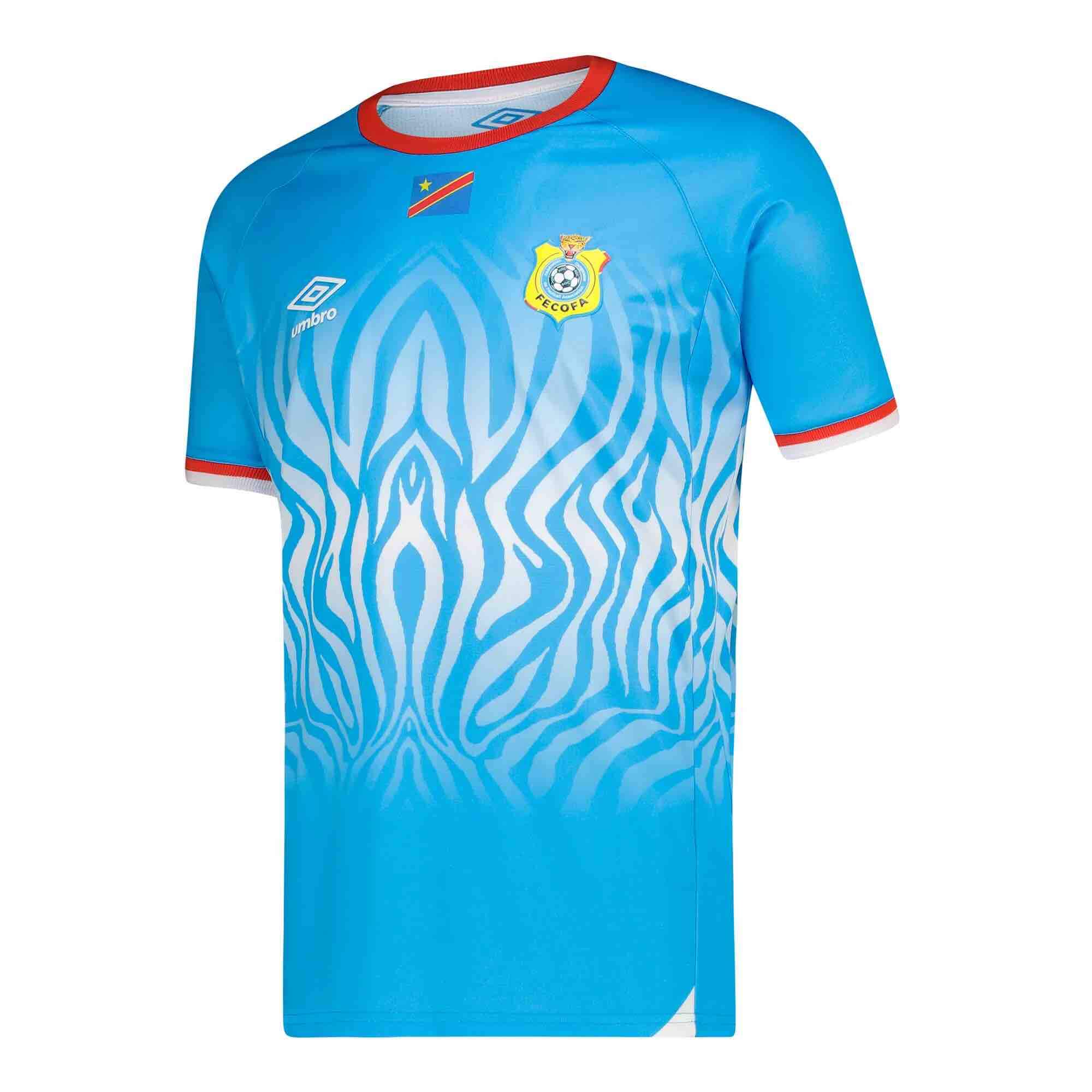 Umbro 2026 DR Congo Men's Authentic Home Soccer Jersey (Lateral - Front)