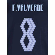 Uruguay 2026- Away F.VALVERDE #8 Jersey Name Set (Back)