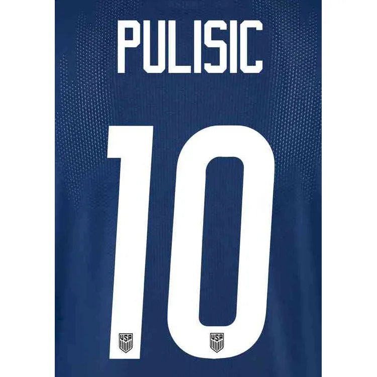 USA 2020/21 Away Pulisic #10 Youth Jersey Name Set