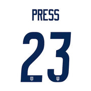USA 2020/21 Home Women's Press #23 Jersey Name Set (Main)
