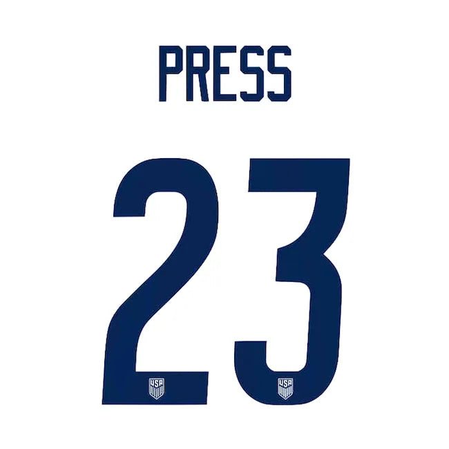 USA 2020/21 Home Women's Press #23 Jersey Name Set (Main)