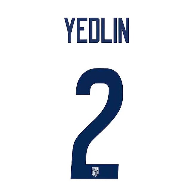 USA 2020/21 Home Yedlin #2 Jersey Name Set