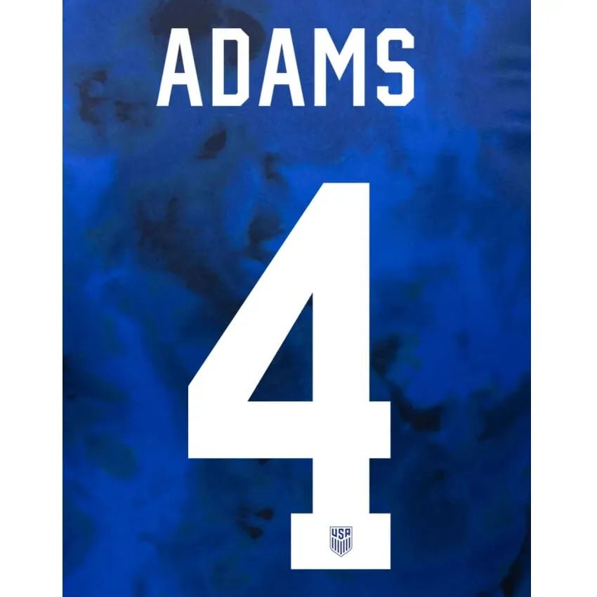 USA 2022-24 Away Adams #4 Jersey Name Set