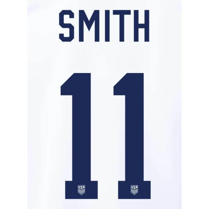 USA 2022/23 Home Women's Smith #11 Jersey Name Set (10 inch)