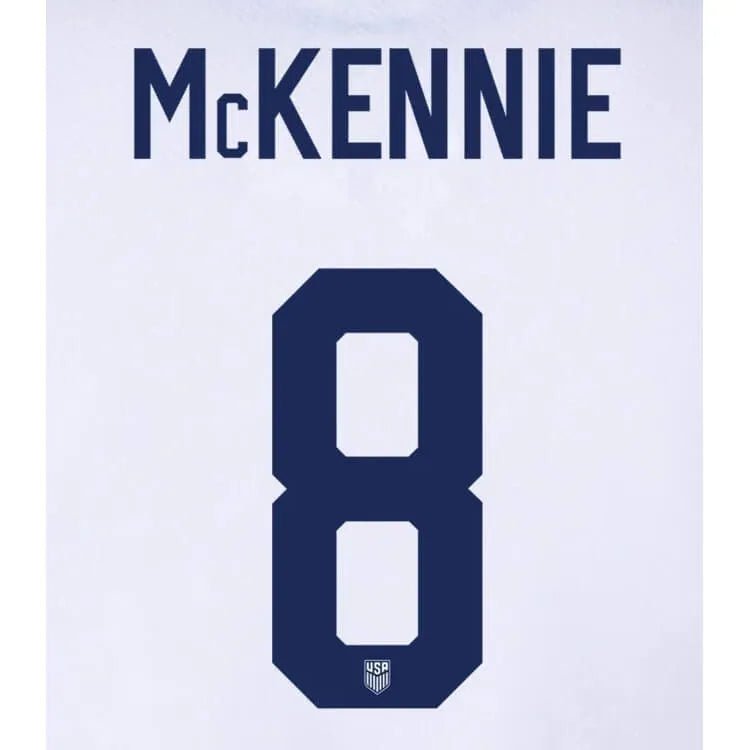 USA 2024 25 Home Mckennie #8 Jersey Name Set (Back)