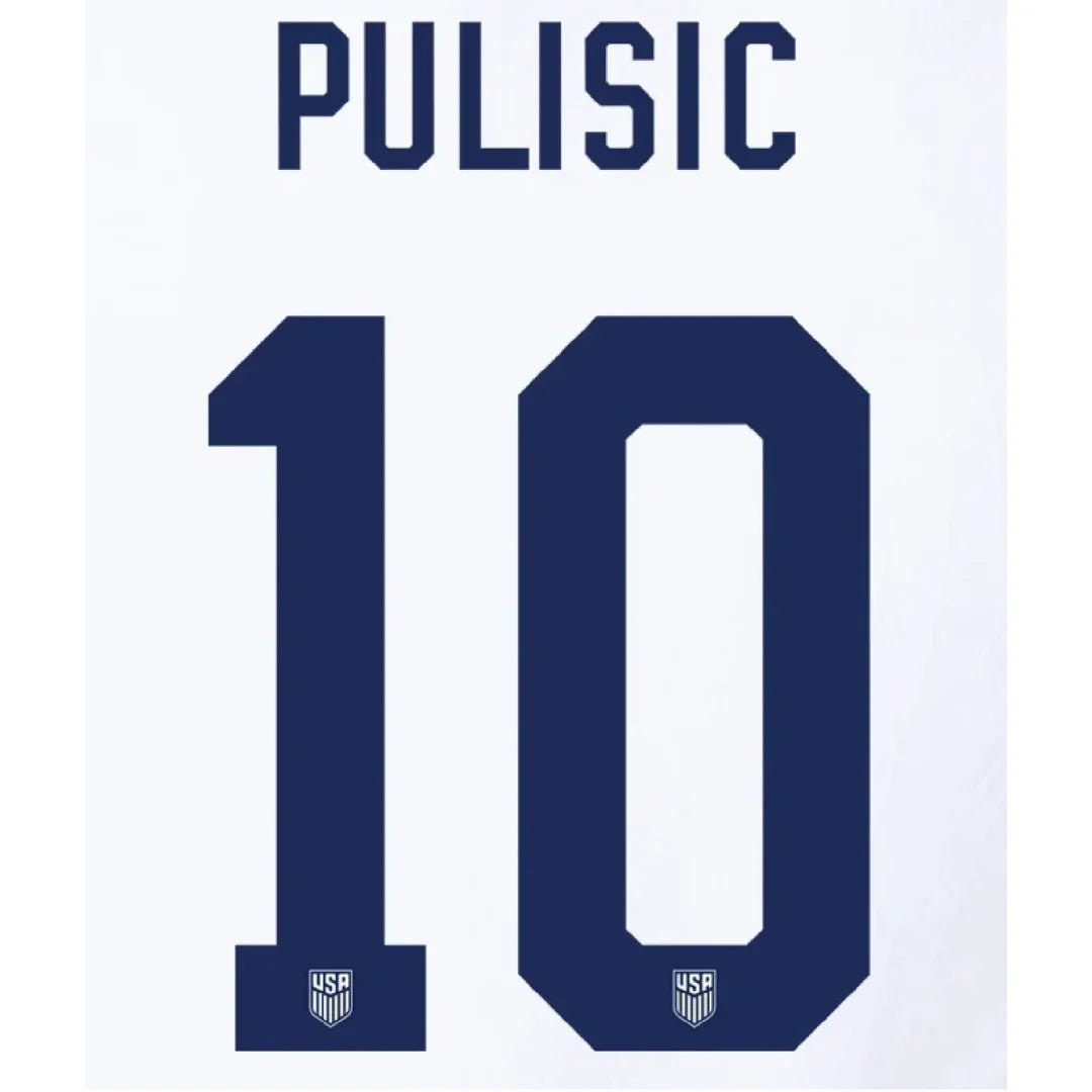 USA 2024/25 Home Pulisic #10 Youth Jersey Name Set