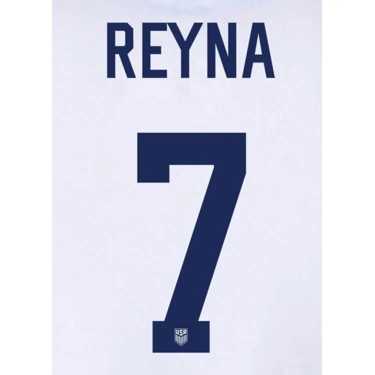 USA 2024/25 Home Reyna #7 Youth Jersey Name Set (Back)