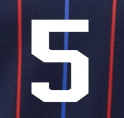 USA 2025 Away A. ROBINSON #5 Official Name Set (Front)
