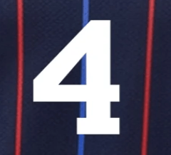 USA 2025 Away ADAMS #4 Official Name Set (Front)