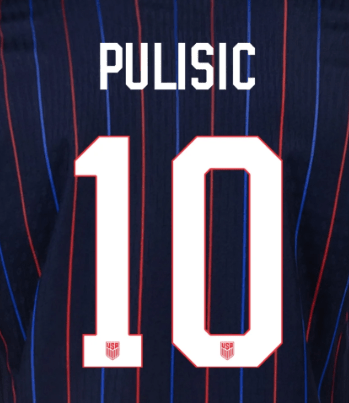 USA 2025 Away PULISIC #10 Official Name Set