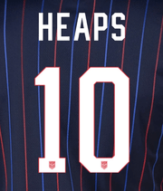 USA 2025 Away Women's G. HEAPS #10 Jersey Name Set 8"