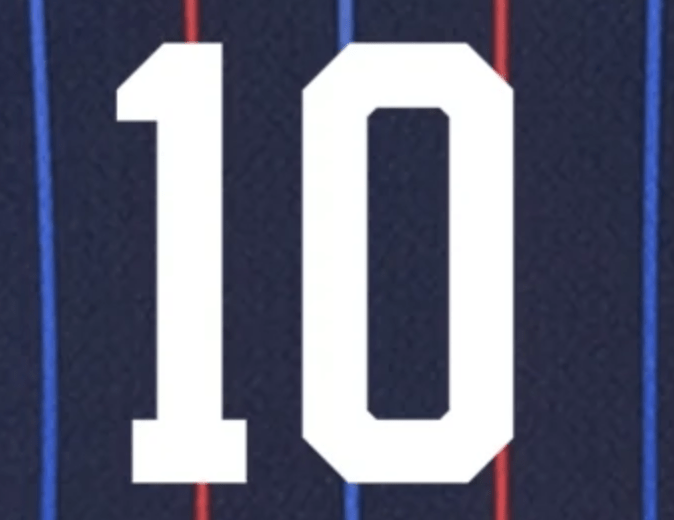 USA 2025 Away Women's G. HEAPS #10 Jersey Name Set 8" (Front)