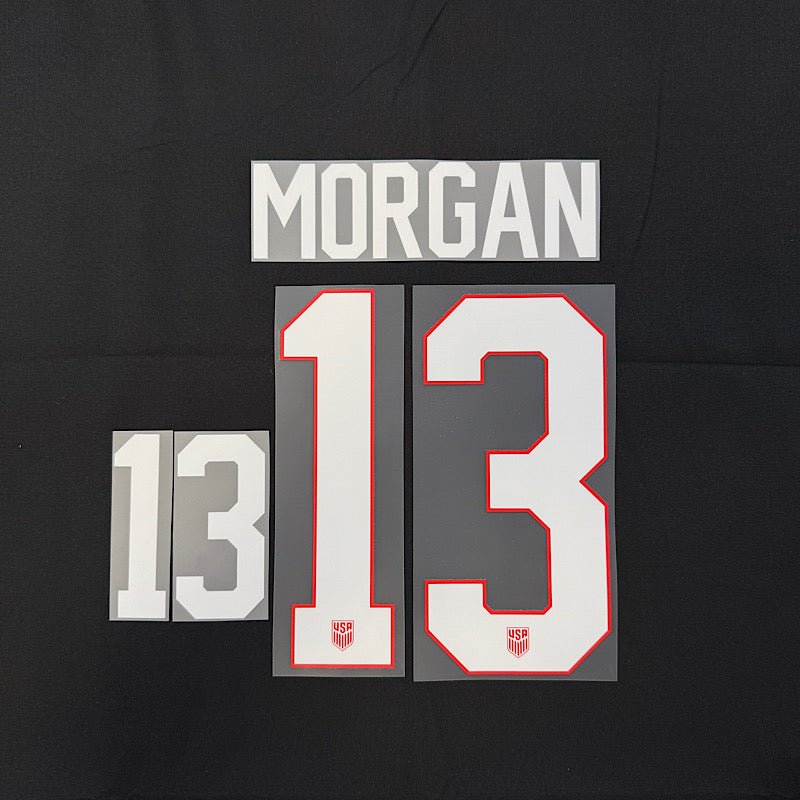 USA 2025 Away Women's MORGAN #13 Jersey Name Set 8"
