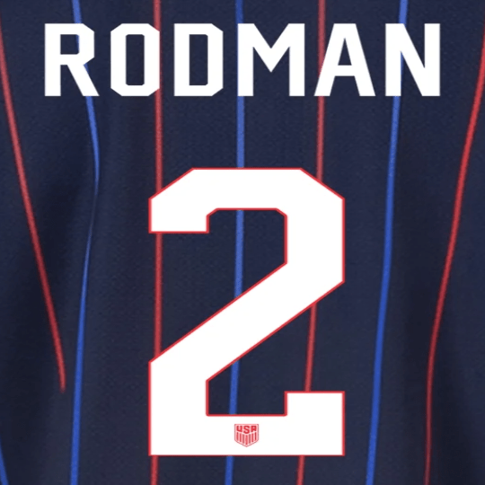 USA 2025 Away Women's Rodman #2 Jersey Name Set 8"