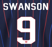 USA 2025 Away Women's SWANSON #9 Jersey Name Set 8"