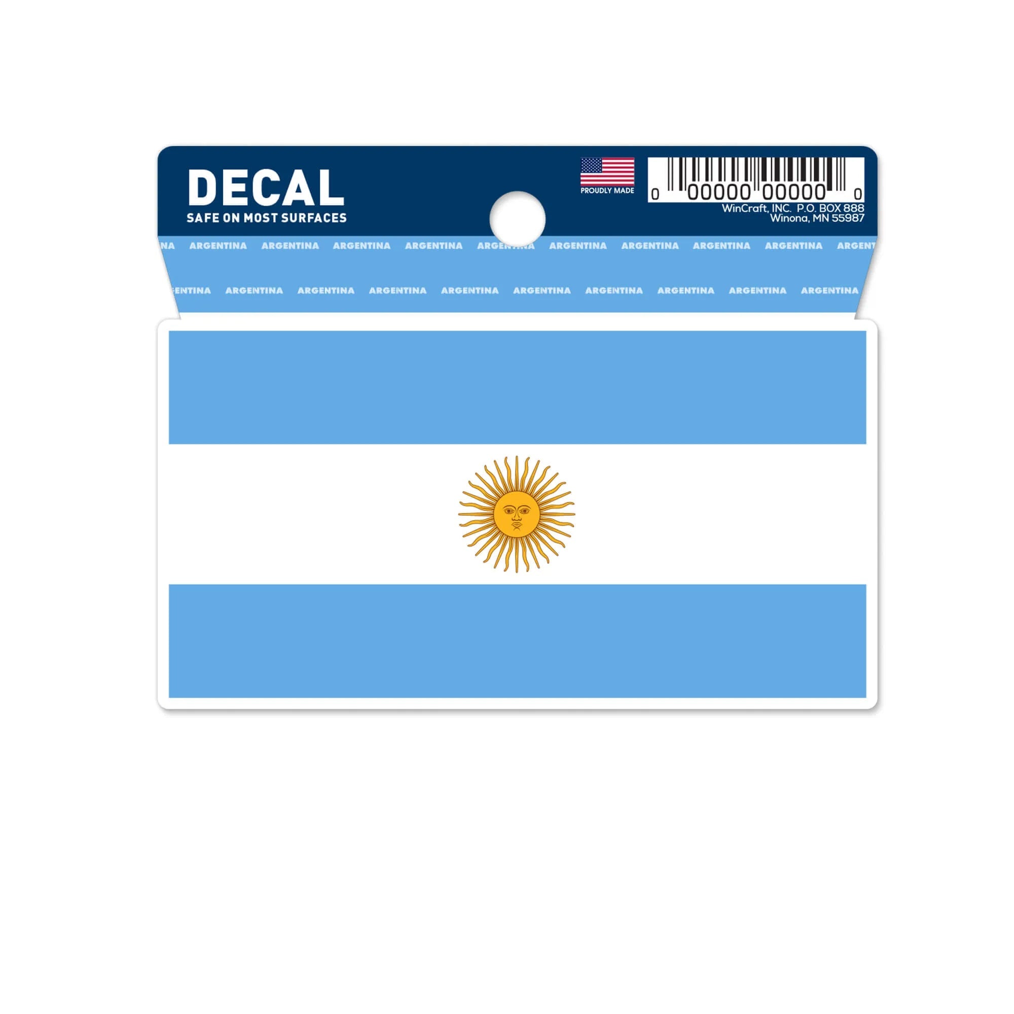 Wincraft Argentina Flag Decal (3"x4") (Front)