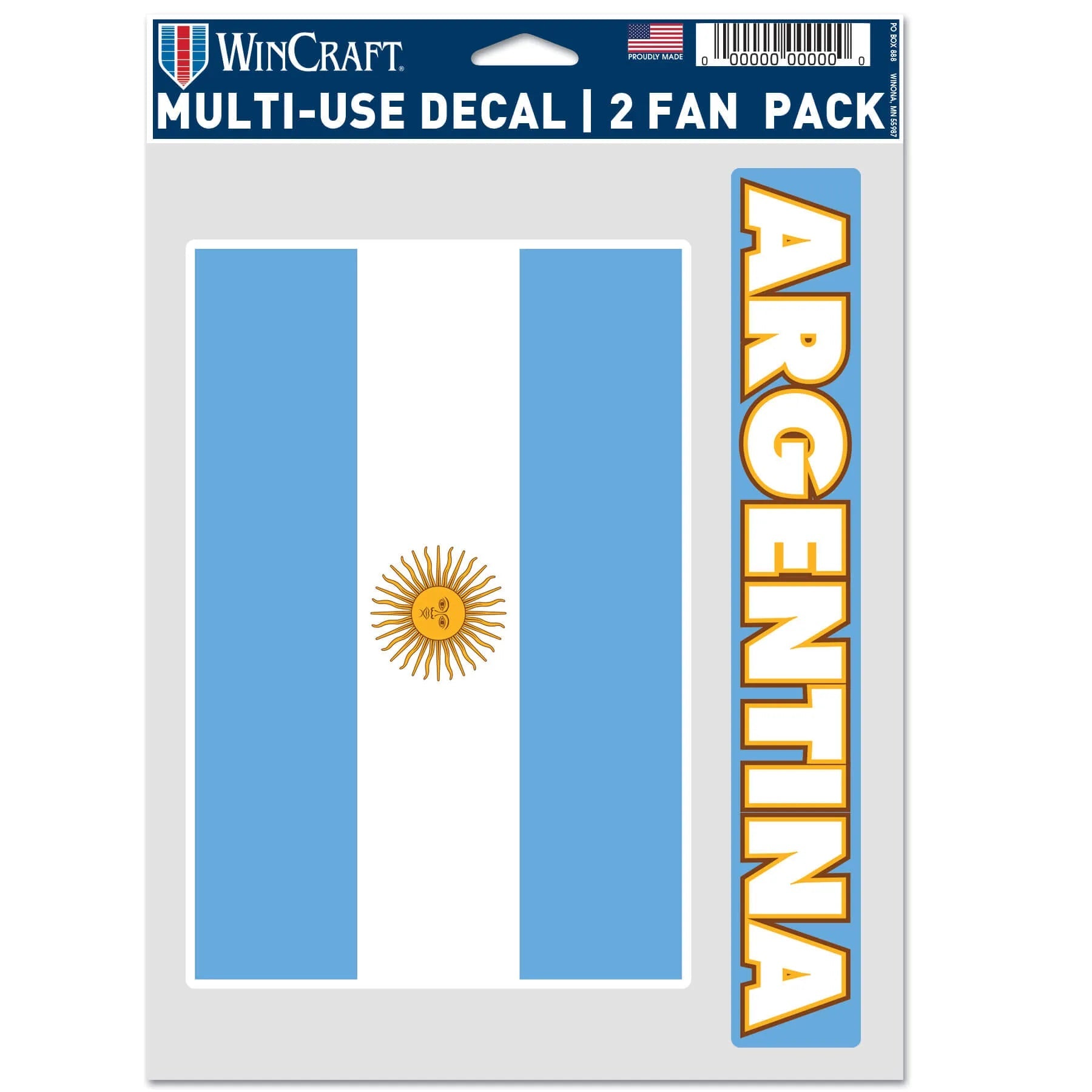 Wincraft Argentina Flag Multi-Use Decal (5.5"x7.75") (Front)