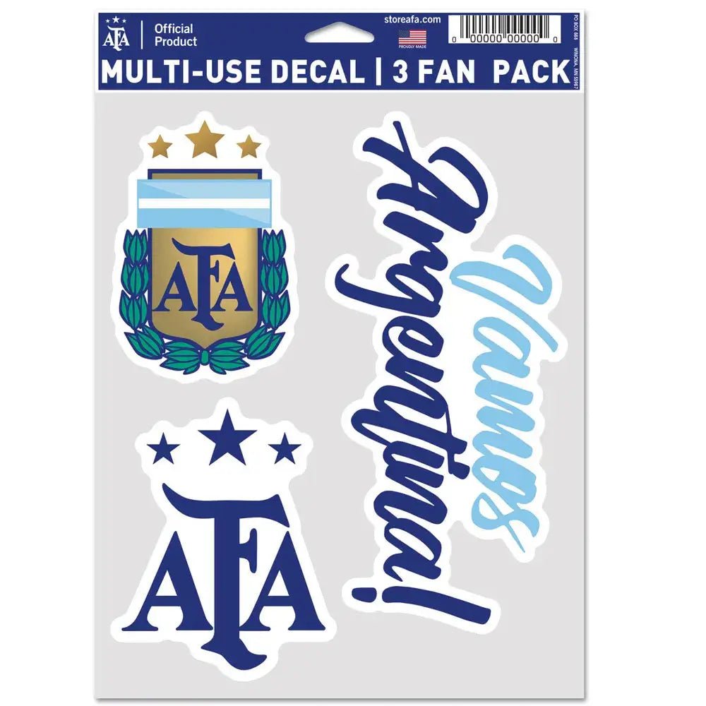 Wincraft Argentina Multi-Use Decal (3 Fan Pack) (Front)