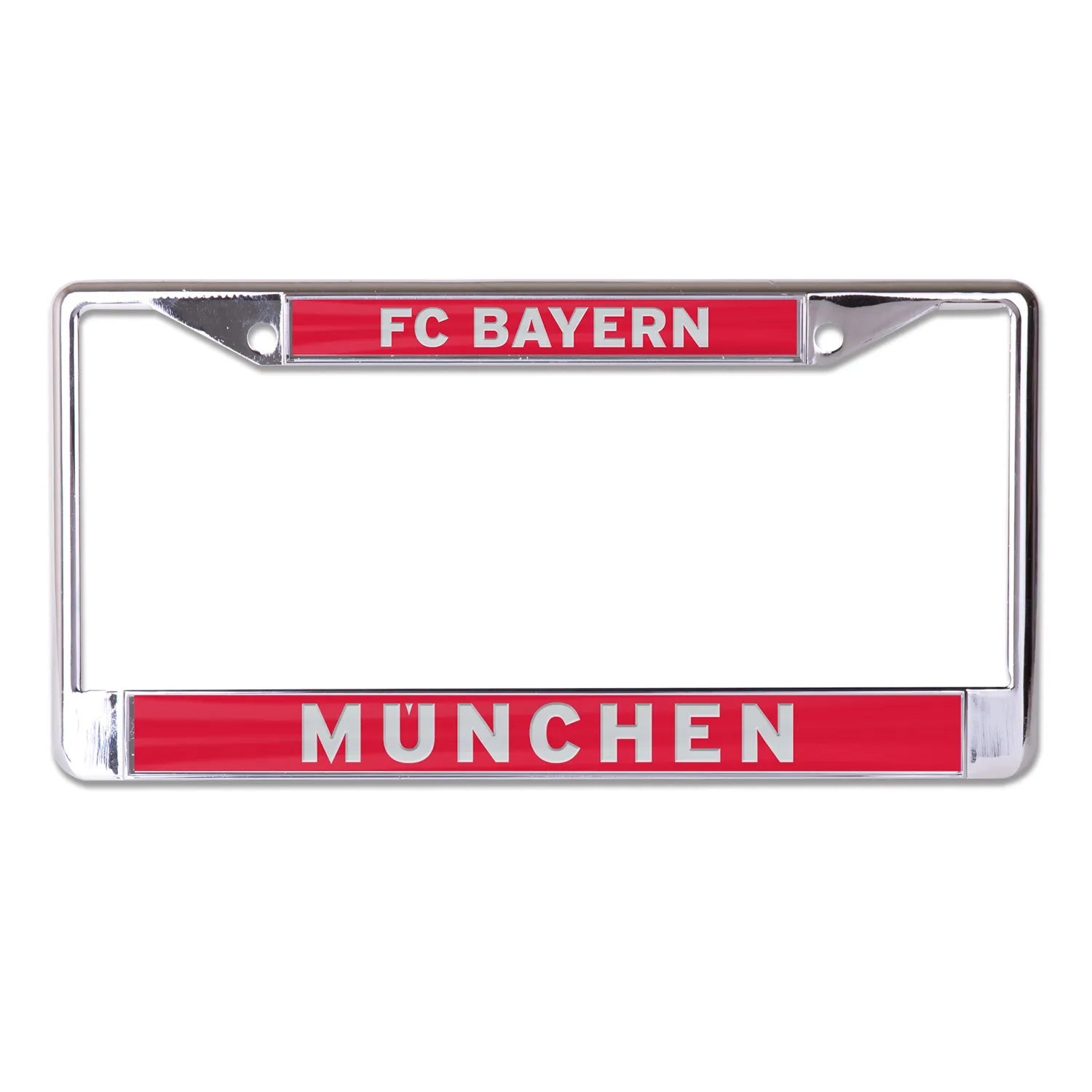 Wincraft Bayern Munich License Plate Frame - Chrome-Red (Front)