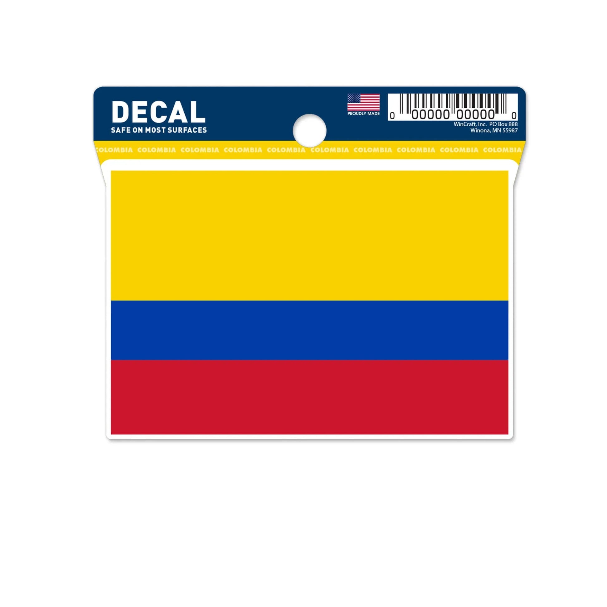 Wincraft Colombia Flag Decal (3"x4") (Front)