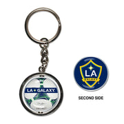 Wincraft LA Galaxy Spinner Key Ring (Back and Front)