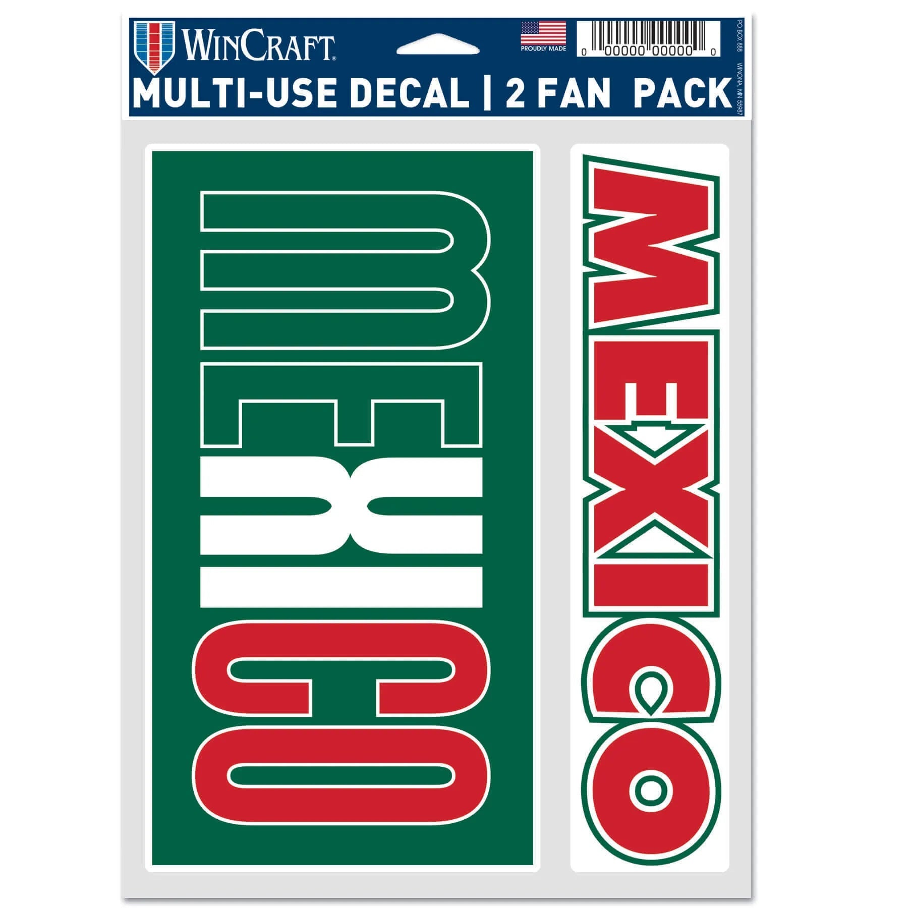 Wincraft Mexico CLRS Multi-Use Decal (5.5"x7.75") (Front)
