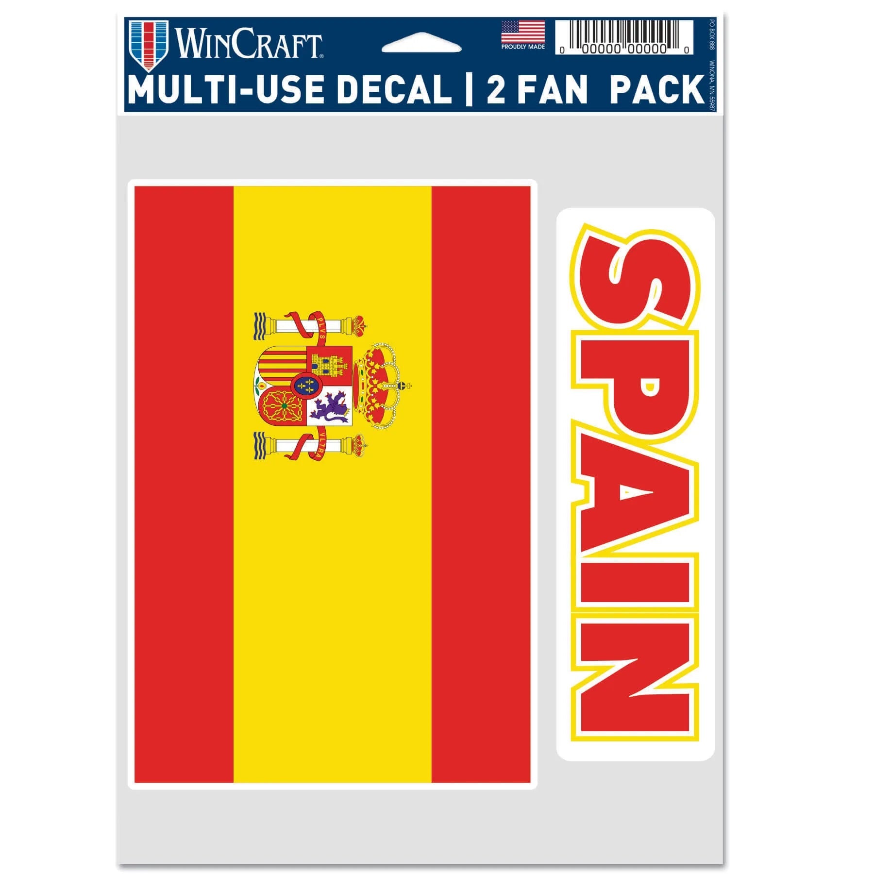 Wincraft Spain Flag Multi-Use Decal (5.5"x7.75") (Front)