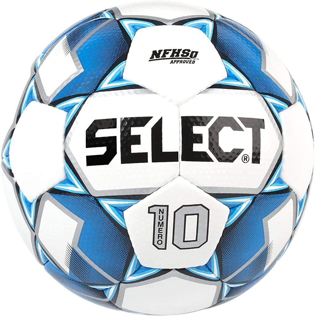 Select Numero 10 NFHS Ball - White-Blue (Front)