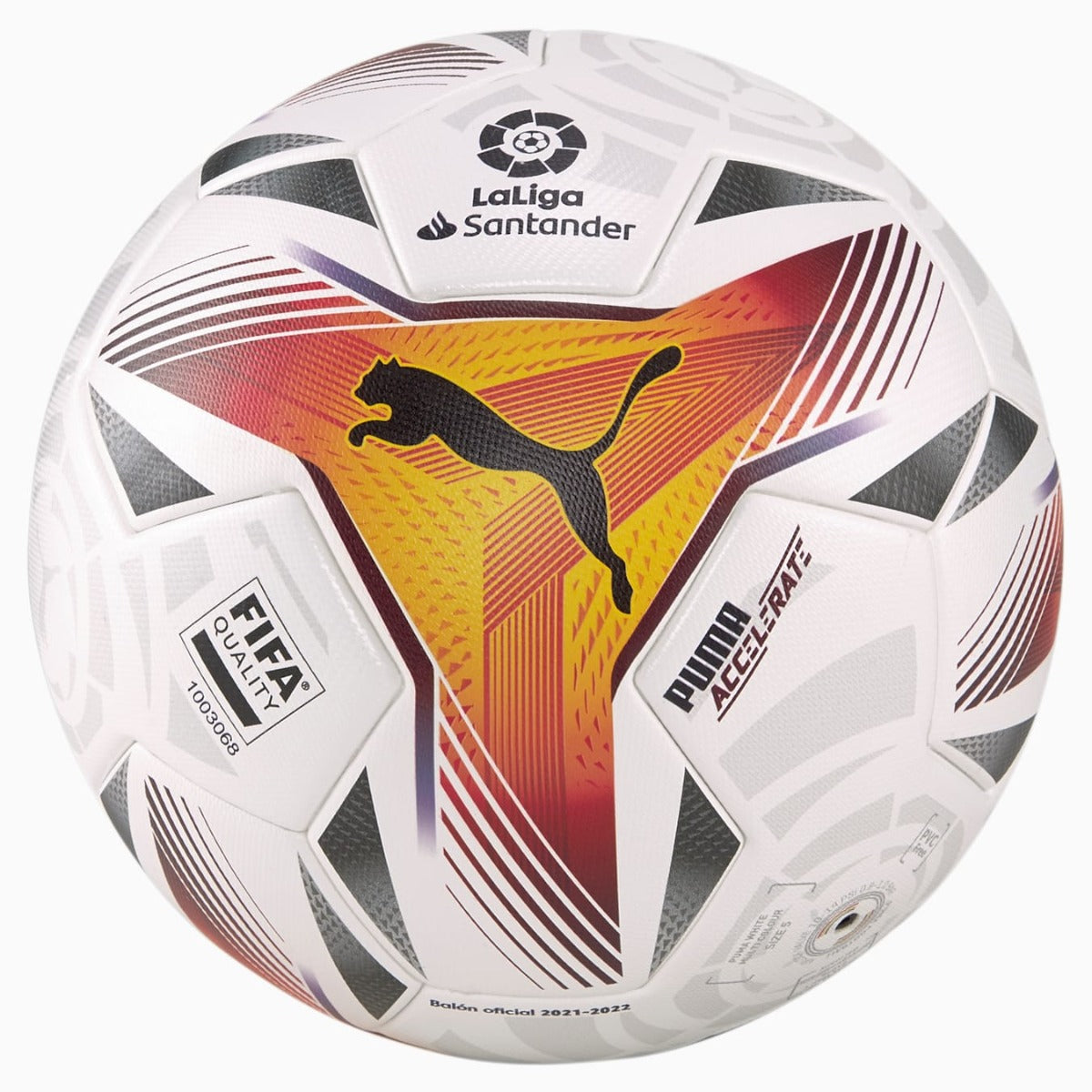 Puma La Liga 1 Accelerate Fifa Quality Ball - White-Multi (Front)