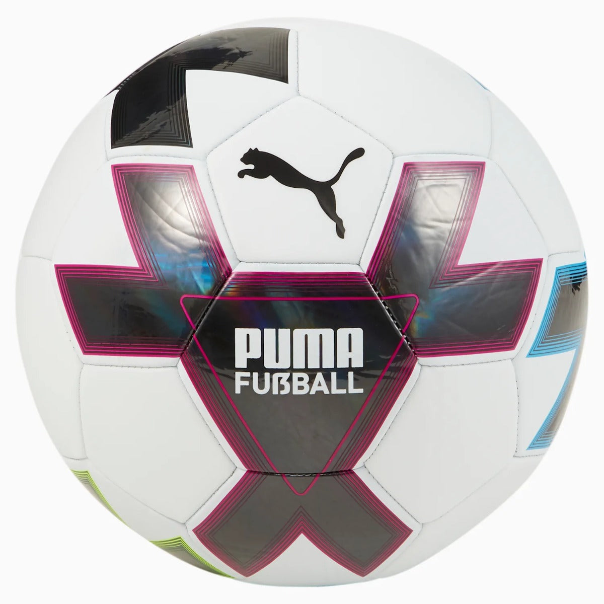 Puma Cage Training Ball - White-Black-Ocean Dive (Front)
