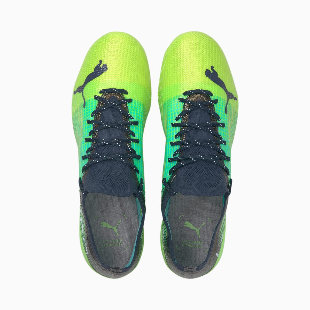 Puma Ultra 1.3 FG-AG - Green Glare-Aqua (Pair - Top)