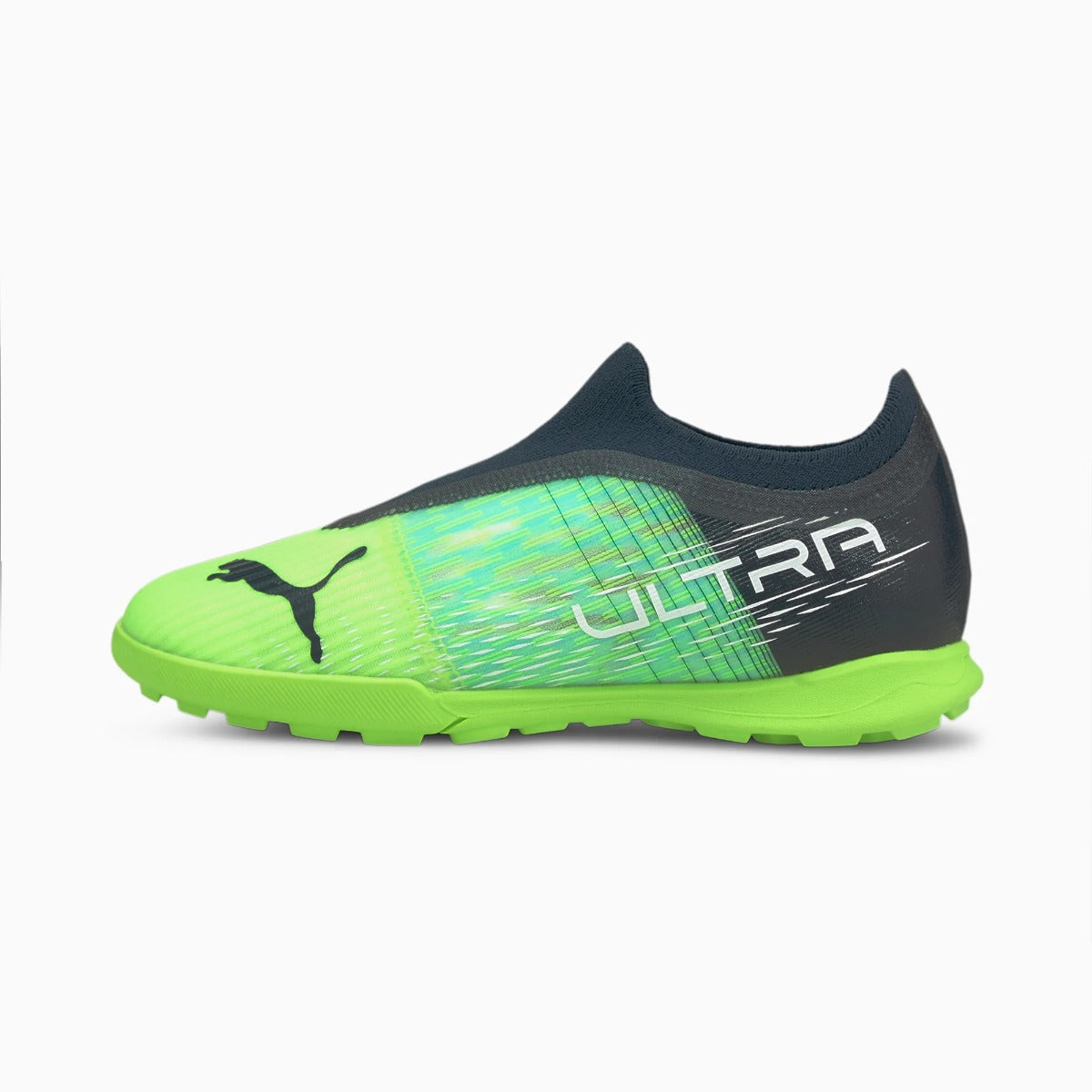 Puma JR Ultra 3.3 Turf - Green Glare-Aqua (Side 1)