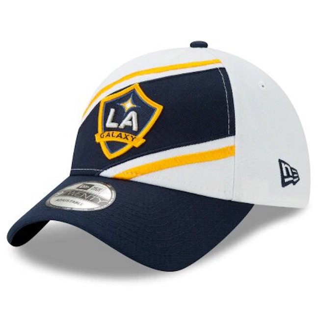 New Era LA Galaxy Jersey Hook Home 920 Adjustable Hat - White-Navy (Diagonal 1)