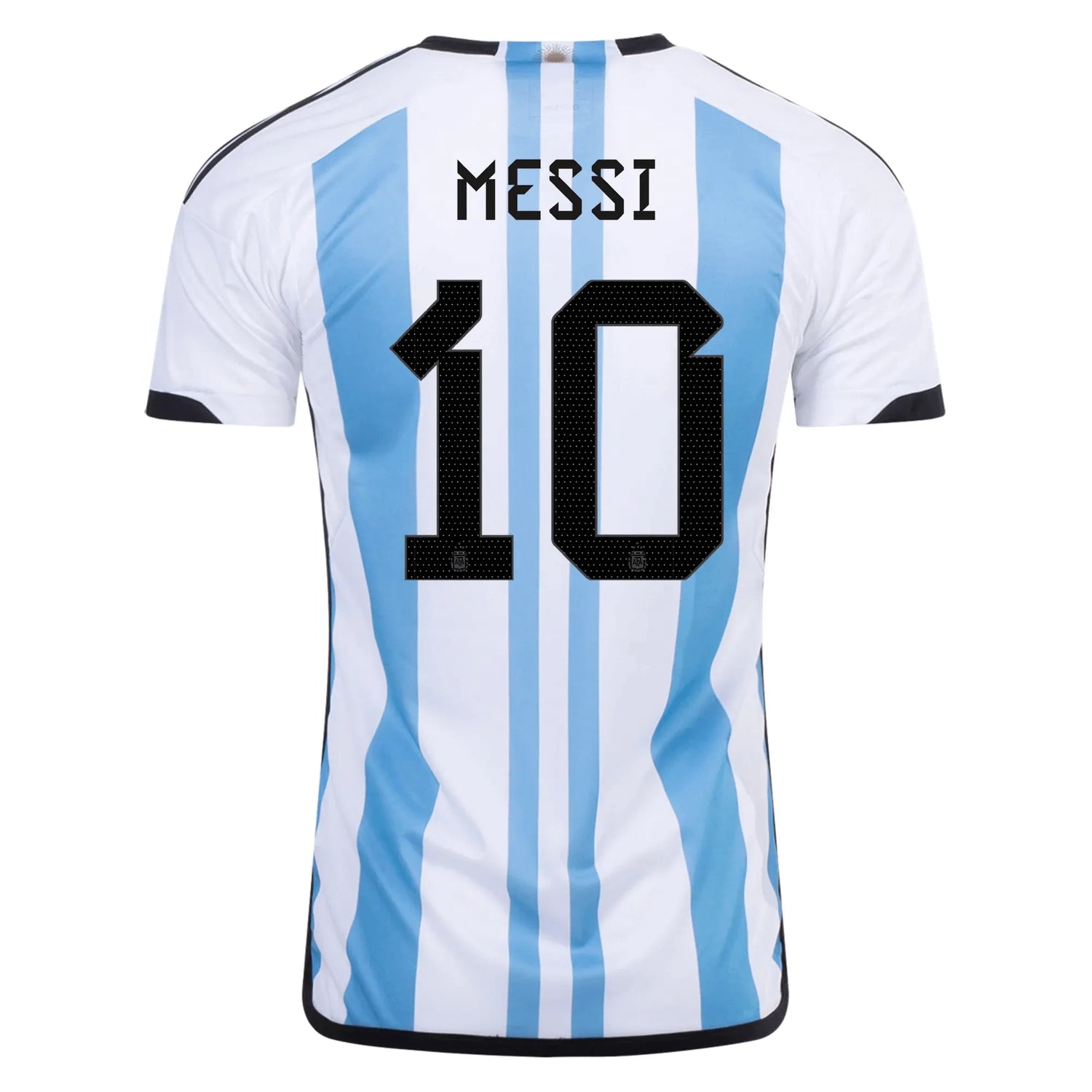 adidas 2022-23 Argentina Home Jersey World Cup 3 Star- White - Light Blue