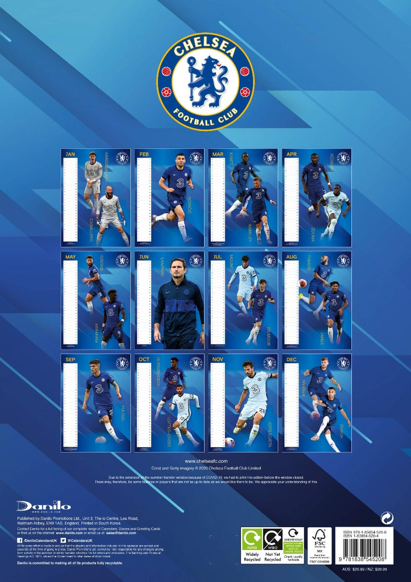 Chelsea 2021 Official Calendar