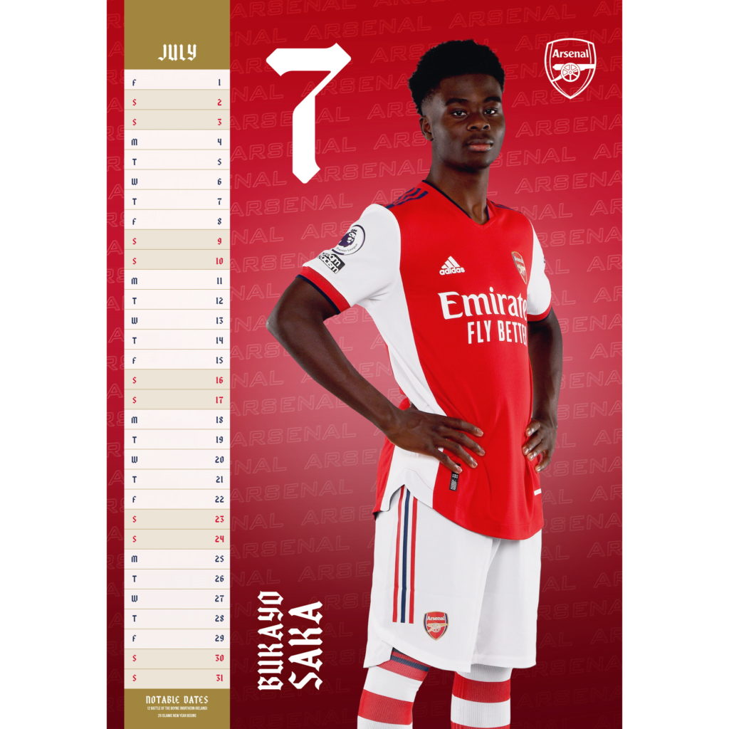 Arsenal 2022 Official Calendar (Individual)