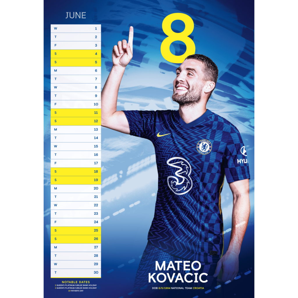 Chelsea 2022 Official Calendar (Individual 2)