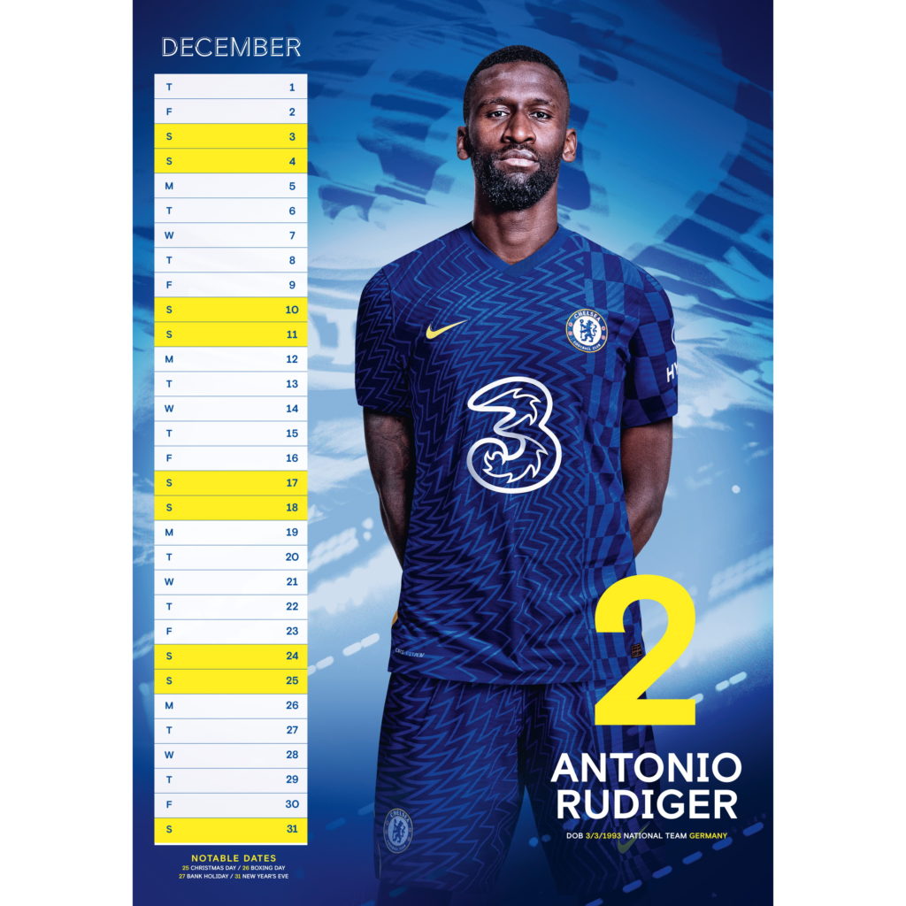 Chelsea 2022 Official Calendar (Individual 1)