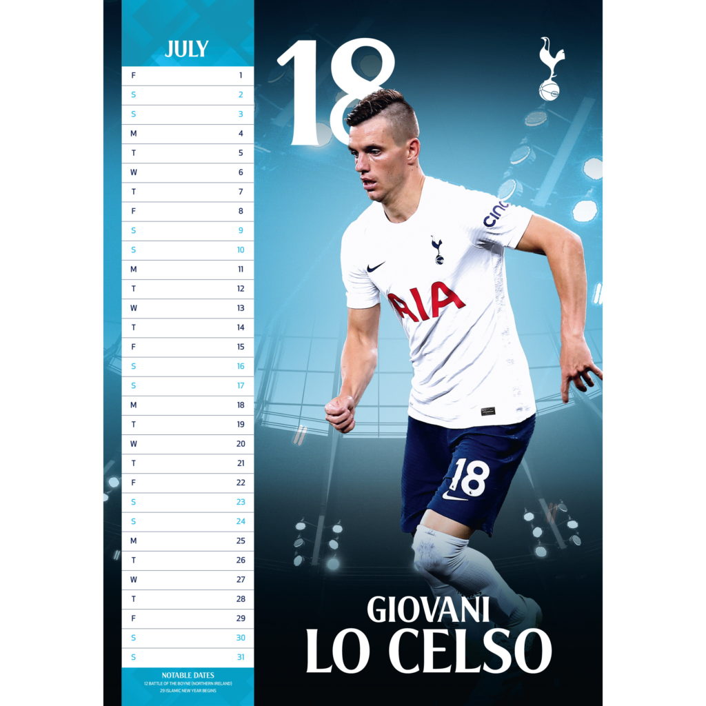 Tottenham Official 2022 Calander (Individual Month 1)