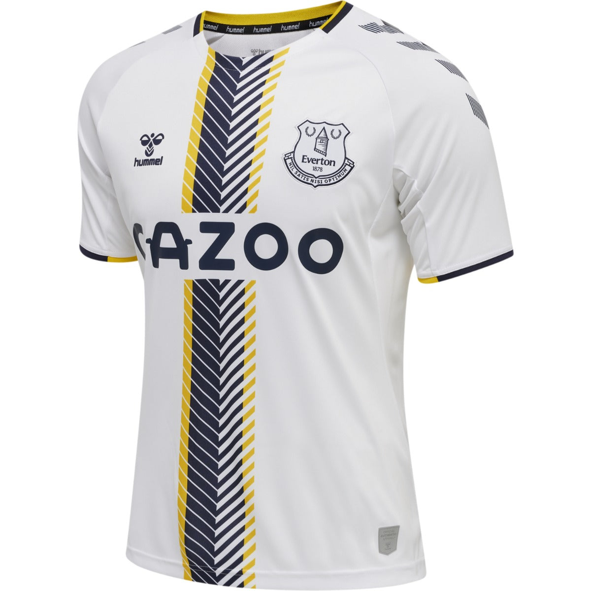 Hummel 2021-22 Everton Third Jersey - White-Black-Yellow (Diagonal)